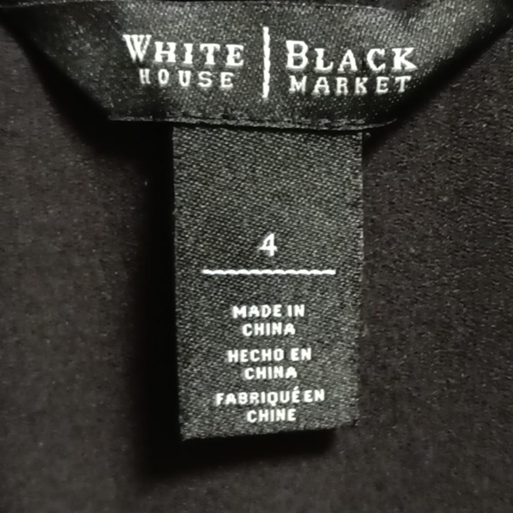 FINAL PRICE WHITE HOUSE BLACK MARKET beautiful black l/s fully pleated dress 4